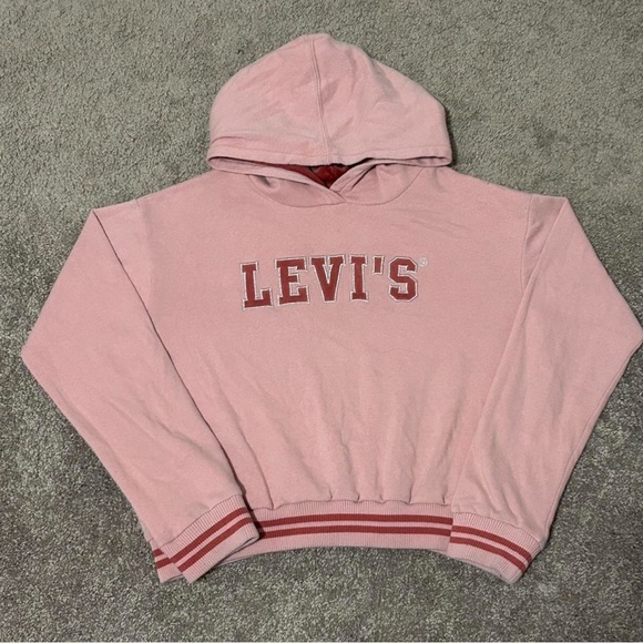 Levi's Tops - VINTAGE Levi's Light Pink Hoodie with Logo